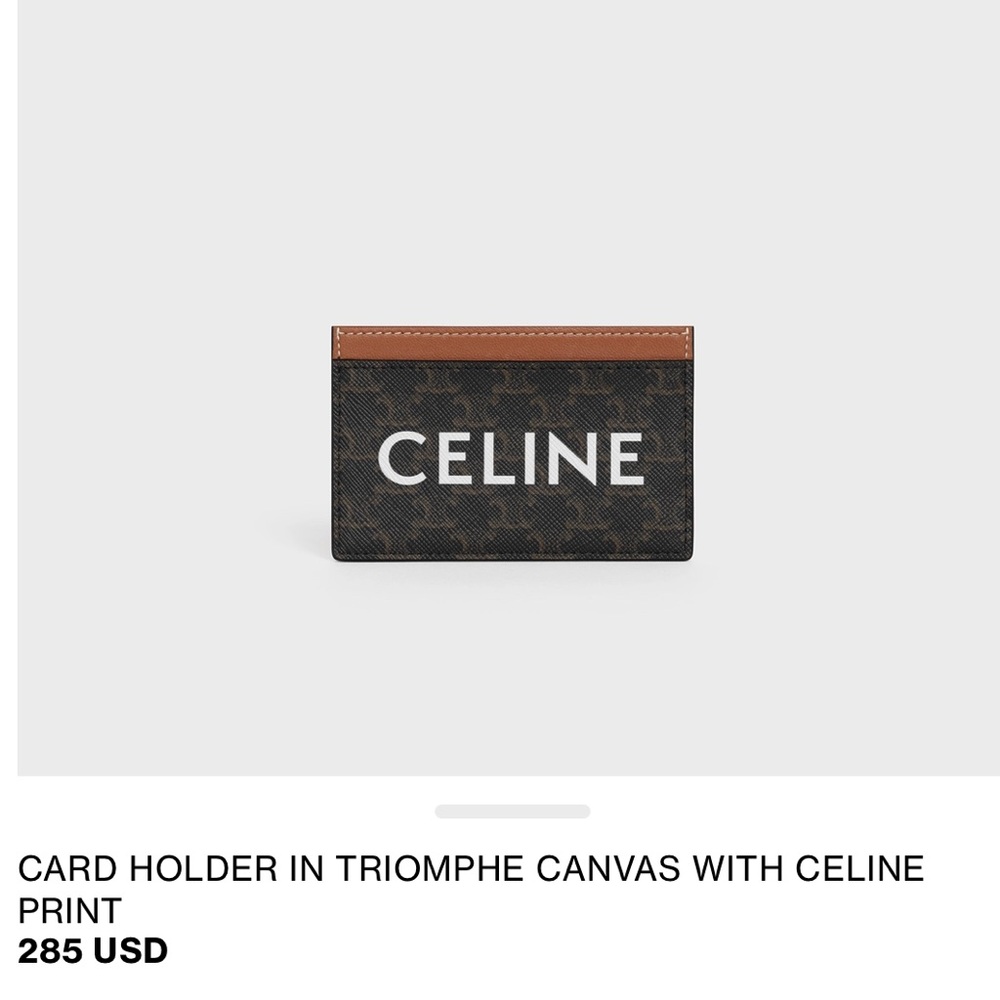 CELINE CARD HOLDER IN TRIOMPHE CANVAS - Picture 10 of 10